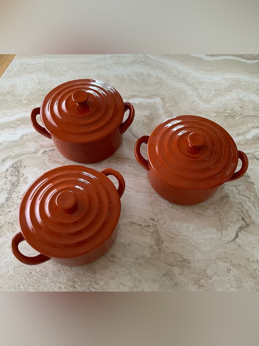NEW At Home Breckenridge Baby Baker/Casserole, set of 3 Bakers w/Lids